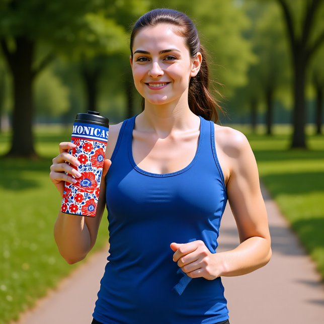 Bouteilles Isothermes Pickleball Sipper, texte personnalisé (Pickleball Sipper, custom text Thermal Tumbler)