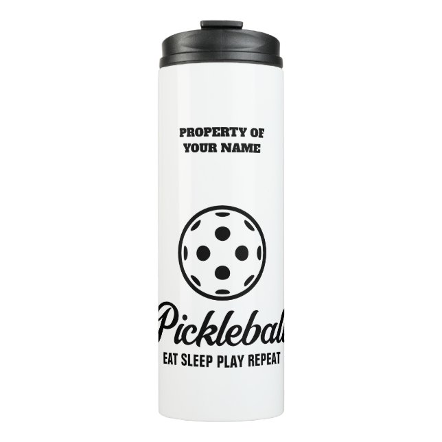 Bouteilles Isothermes Pickleball Thermal Tumbler cadeau pour lui ou son (Devant)