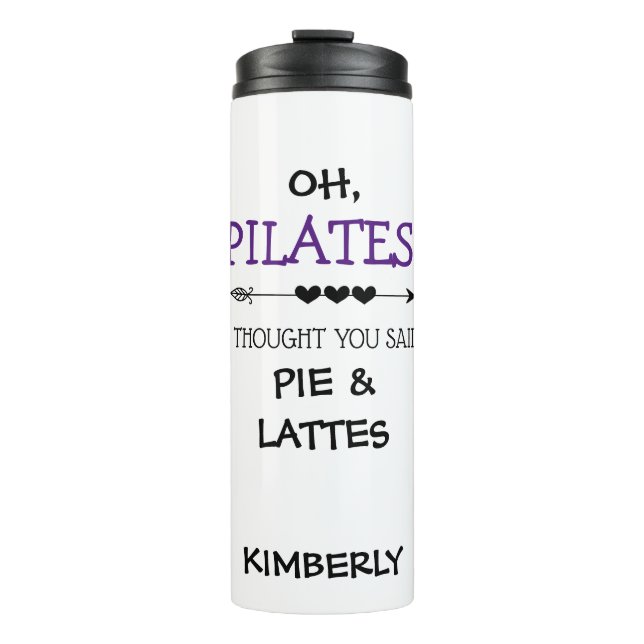Bouteilles Isothermes Pilates personnalisées amusantes (Devant)