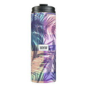 Bouteilles Isothermes Pince monogramme personnalisé Motif Palm