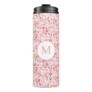 Bouteilles Isothermes Pink Beauty & Makeup Seamless Pattern Girly 