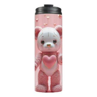 Bouteilles Isothermes Pink Plush Robot Teddy Bear Tumbler