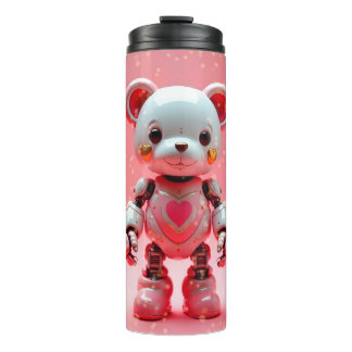 Bouteilles Isothermes Pink Robot Teddy Bear Valentine's Tumbler