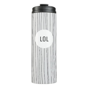 Bouteilles Isothermes Pinstripes Lines motif fait main minimaliste