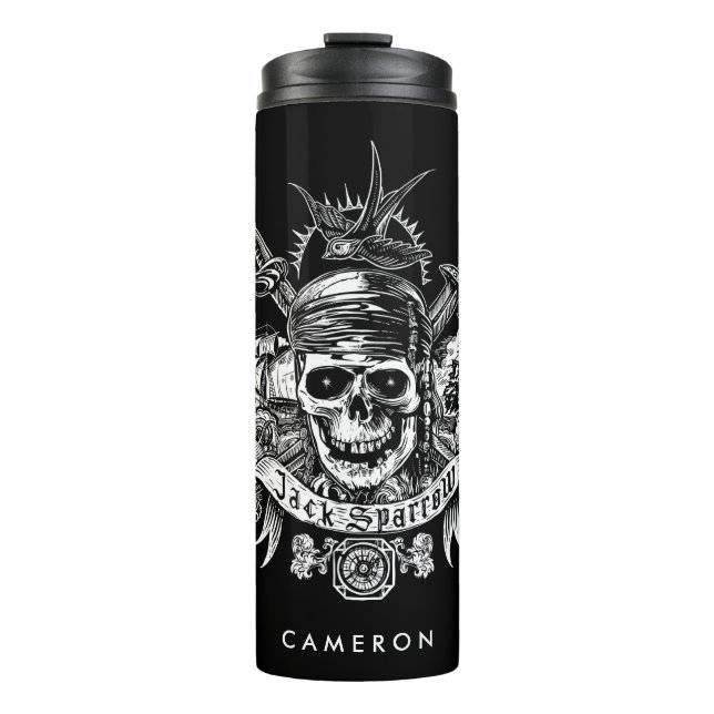 Bouteilles Isothermes Pirates des Caraïbes 5| Crâne Jack Sparrow (Devant)