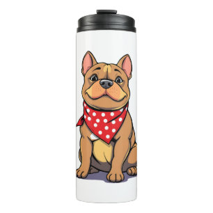Bouteilles Isothermes Pitbull Bouledogue mignon avec bandana Amoureux de