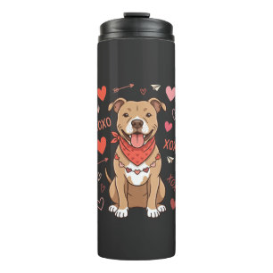 Bouteilles Isothermes Pitbull Saint-Valentin Chien XOXO Design d'amour