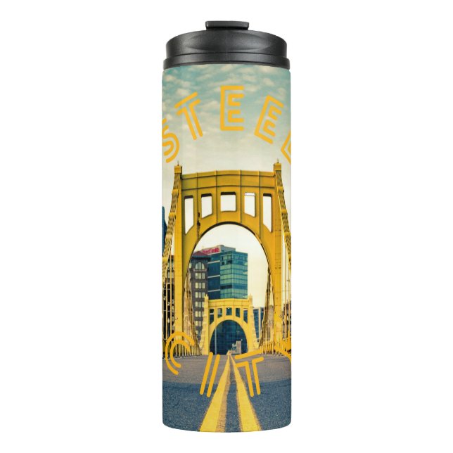 Bouteilles Isothermes Pittsburgh Steel City Skyline Bridge Pennsylvanie  (Devant)