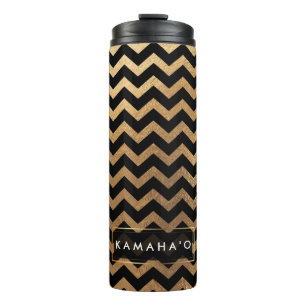 Bouteilles Isothermes PixDezines Chevron/or métallique de Faux