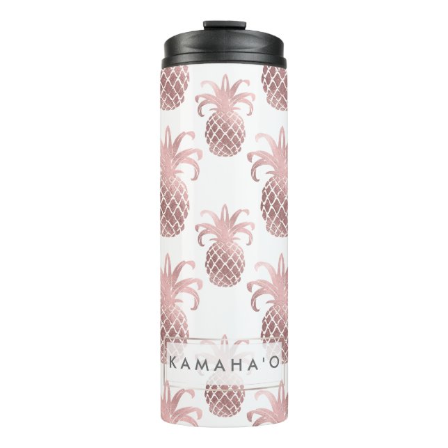 Bouteilles Isothermes PixDezines Faux Rose Gold/Ananas/do-it-yourself ar (Devant)