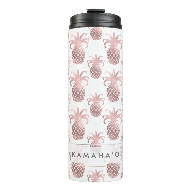 Bouteilles Isothermes PixDezines Faux Rose Gold/Ananas/do-it-yourself ar (Devant)