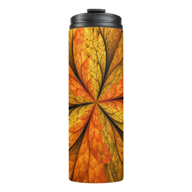 Bouteilles Isothermes Plante d'automne, Abstrait moderne Fractal Art Lea (Devant)