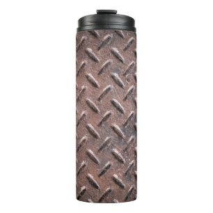 Bouteilles Isothermes Plaques de surface vieilles en acier non glissant.