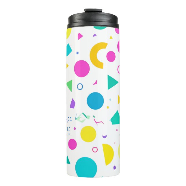 Bouteilles Isothermes Playful Neon Memphis Geometric Retro Pattern (Devant)