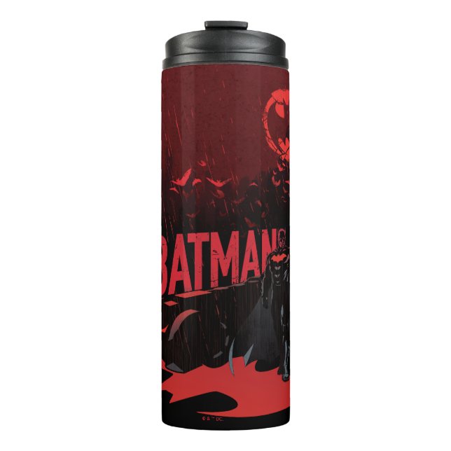 Bouteilles Isothermes Pluie de Batman Crimson (Devant)