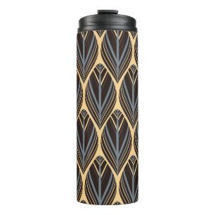 Bouteilles Isothermes plumes de style indien motif sans couture en argen
