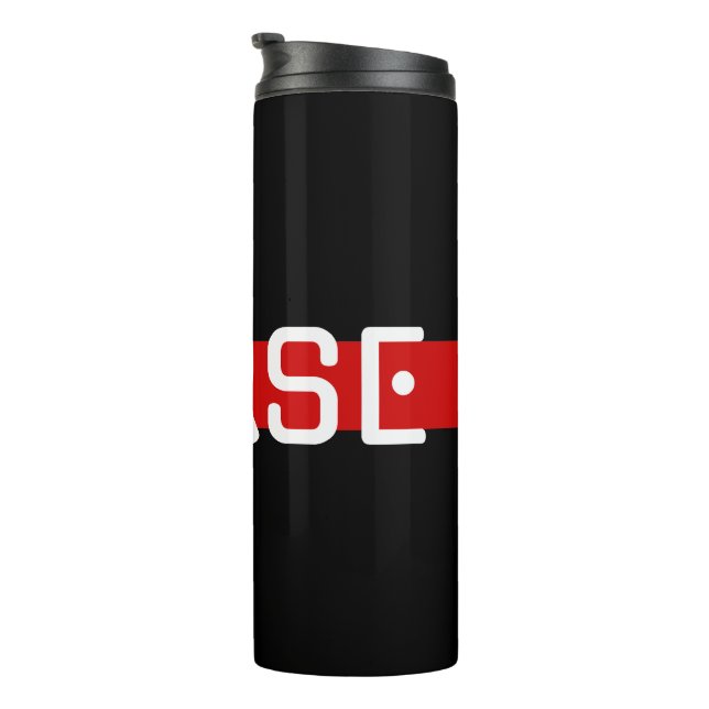 Bouteilles Isothermes PLUS Code Ligne rouge Design (Tourné sur la droite)