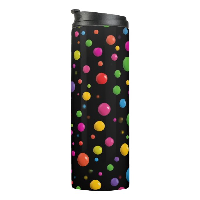 Bouteilles Isothermes Points multicolores brillants (Tourné sur la droite)