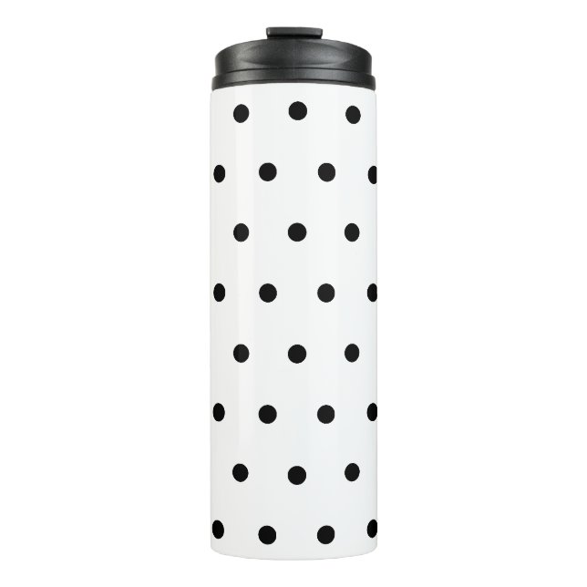 Bouteilles Isothermes Pois noir blanc (Devant)