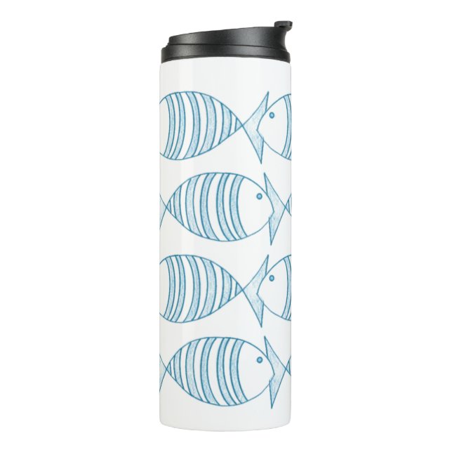 Bouteilles Isothermes Poisson bleu marine  (Tourné sur la gauche)