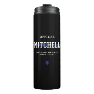Bouteilles Isothermes Policier personnalisé Ligne Bleue Mince