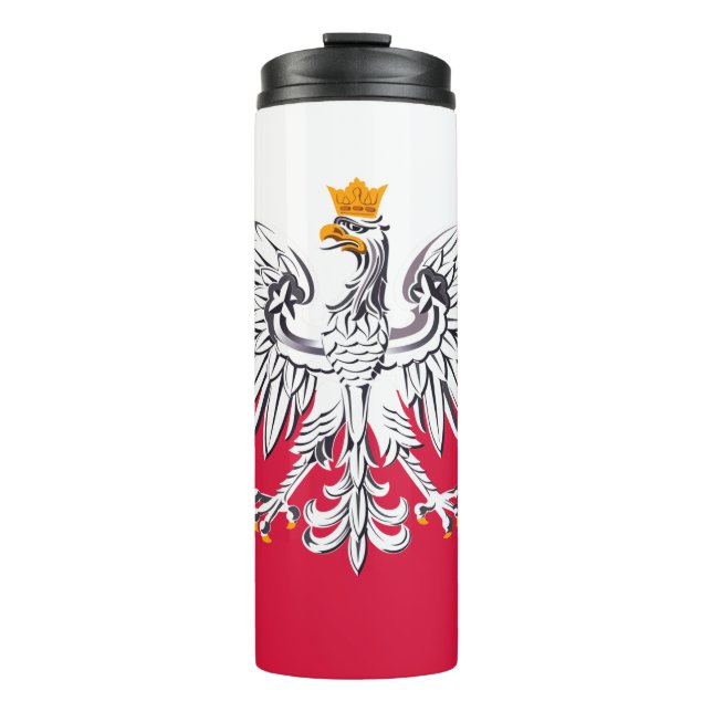 Bouteilles Isothermes Pologne Travel Mug, drapeau patriotique polonais (Devant)