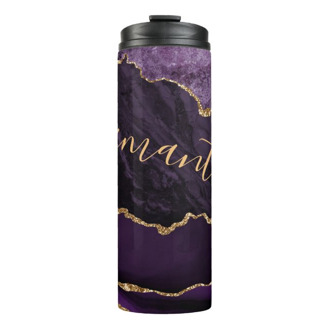 Bouteilles Isothermes Porte en marbre de Parties scintillant violet et d (Devant)