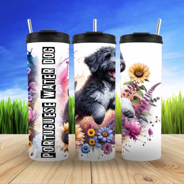 Bouteilles Isothermes Portugais L'éclat de la floraison du chien d'eau (Créateur téléchargé)