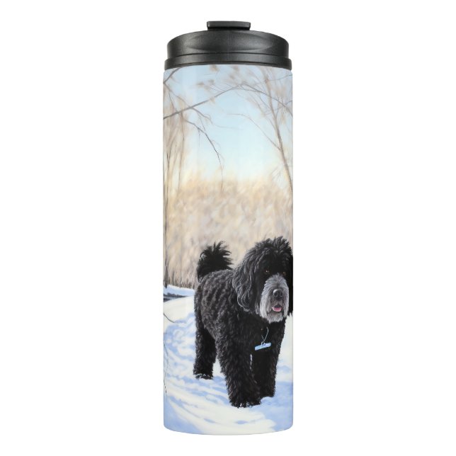Bouteilles Isothermes Portugais Water Dog Laisser neiger Noël (Devant)