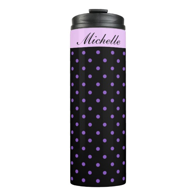 Bouteilles Isothermes Pot Polka violet noir spécial (Devant)