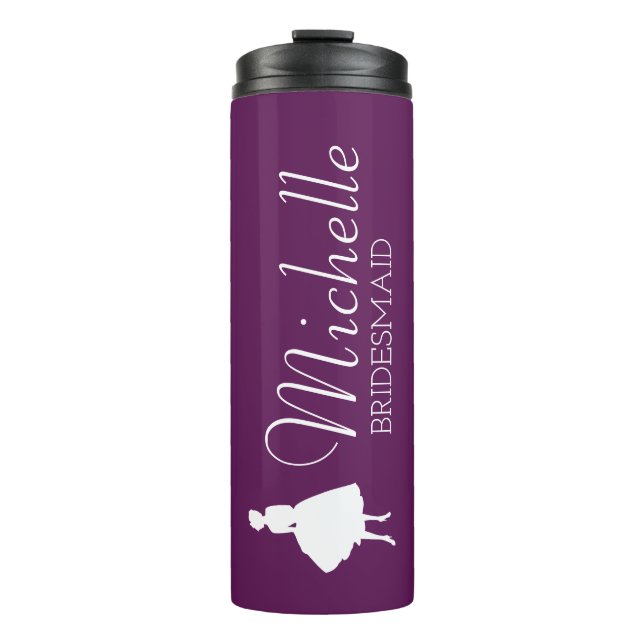 Bouteilles Isothermes Poussée rose Personnalisée Poussée Thermique (Devant)