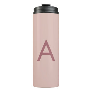 Bouteilles Isothermes Poussière d'or rose Monogramme moderne Lettre init