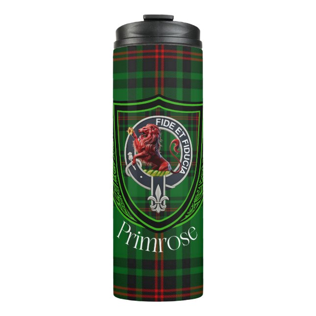 Bouteilles Isothermes Primrose Scottish Clan Tartan & Crest (Devant)