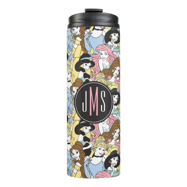 Bouteilles Isothermes Princesse Disney| Motif surdimensionné de monogram (Devant)