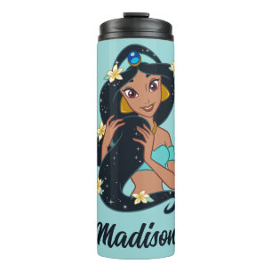 Bouteilles Isothermes Princesse Jasmine - Cheveux et fleurs étincelants