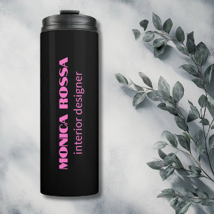Bouteilles Isothermes Professionnel Simple Moderne Neon Rose Noir