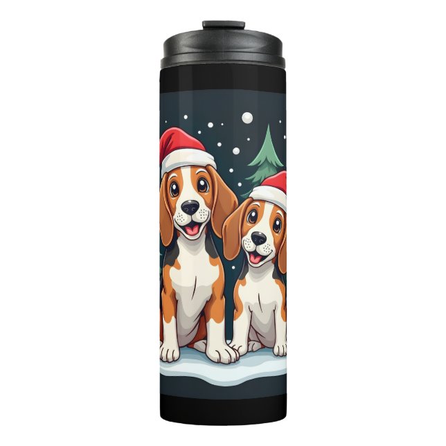 Bouteilles Isothermes Propriétaire de chien de Noël beagle Pajama de Noë (Devant)