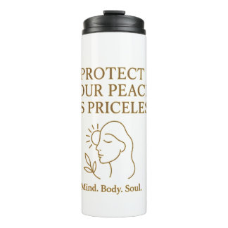 Bouteilles Isothermes Protect Your Peace — Minimalist Self-Care Quote
