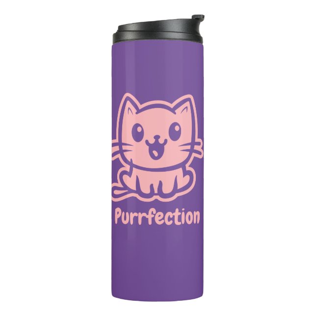 Bouteilles Isothermes Purfection, Très Mignonne Chat Anime (Tourné sur la gauche)