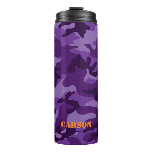 Bouteilles Isothermes Purple Camo Sports Moderne Orange NOM Voyage (Devant)