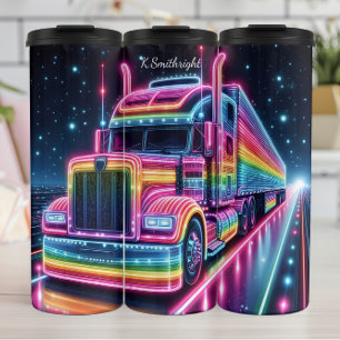 Bouteilles Isothermes Rainbow Neon Semi Truck Space