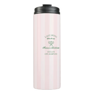 Bouteilles Isothermes Raquettes de tennis vertes Fête de mariage rayée r