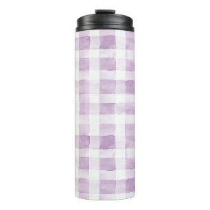 Bouteilles Isothermes Rayures à carreaux violet blanc