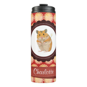 Bouteilles Isothermes Red Ajouter Votre Nom Hamster