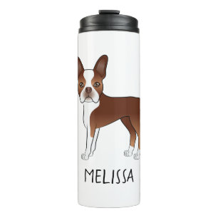 Bouteilles Isothermes Red And White Boston Terrier Cartographie Chien et