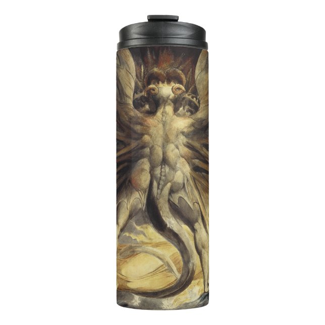 Bouteilles Isothermes "Red Dragon" art personnalisé texte tumbler (Devant)