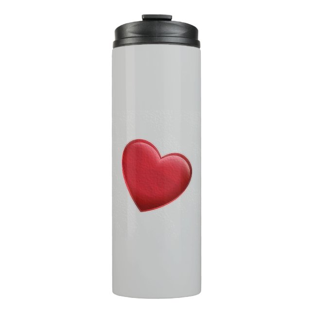Bouteilles Isothermes Red Heart Grey Mariage d'amour tendance (Devant)