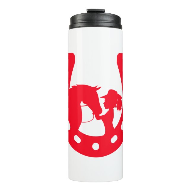 Bouteilles Isothermes Red Horseshoe Girl and Horse (Devant)