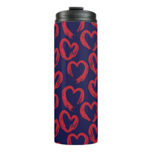Bouteilles Isothermes Red Navy Heart en forme de Valentine’s Day - sans 
