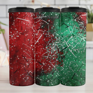 Bouteilles Isothermes Résumé Noël Rouge Vert Paillettes
